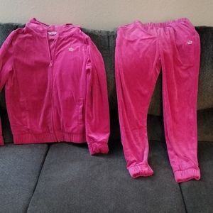 Children's- JUICY COUTURE Children's girl sweatsuit set. Jacket XL pants Large